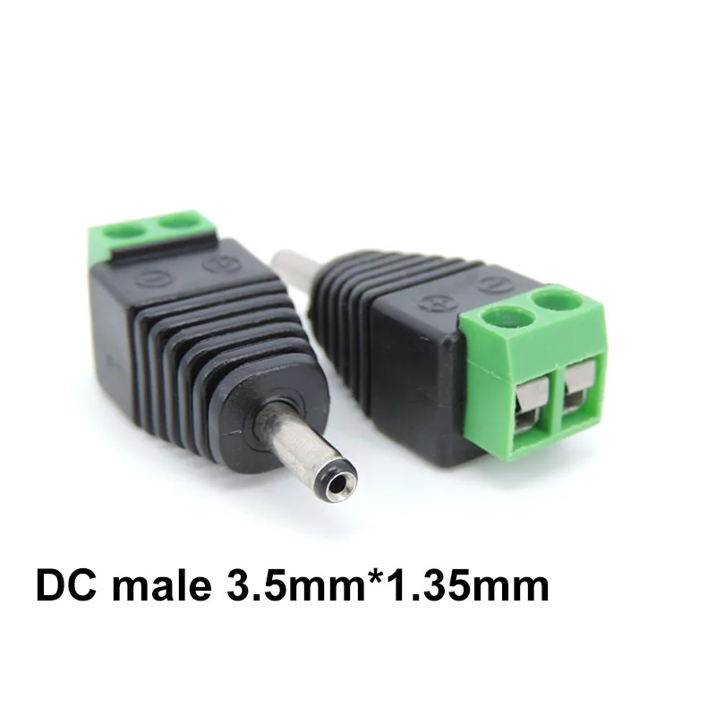 DC male Connector 3.5*1.35MM 3.5mmx1.35mm Power Jack Adapter Plug H2