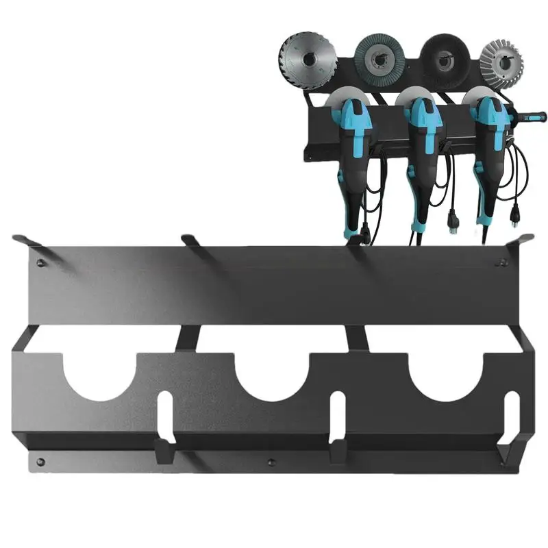 Angle Grinder Holder Wall Mount Steel Angle Grinder Stand Power Tool Organizer Rack for Angle Grinder Cutters Polishers