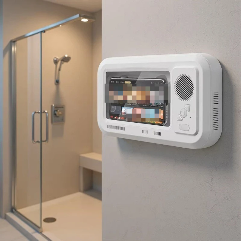 new-bathroom-waterproof-touch-mobile-phone-box-fixing-bracket-bathing-bluetooth-small-speaker-chasing-drama-portable