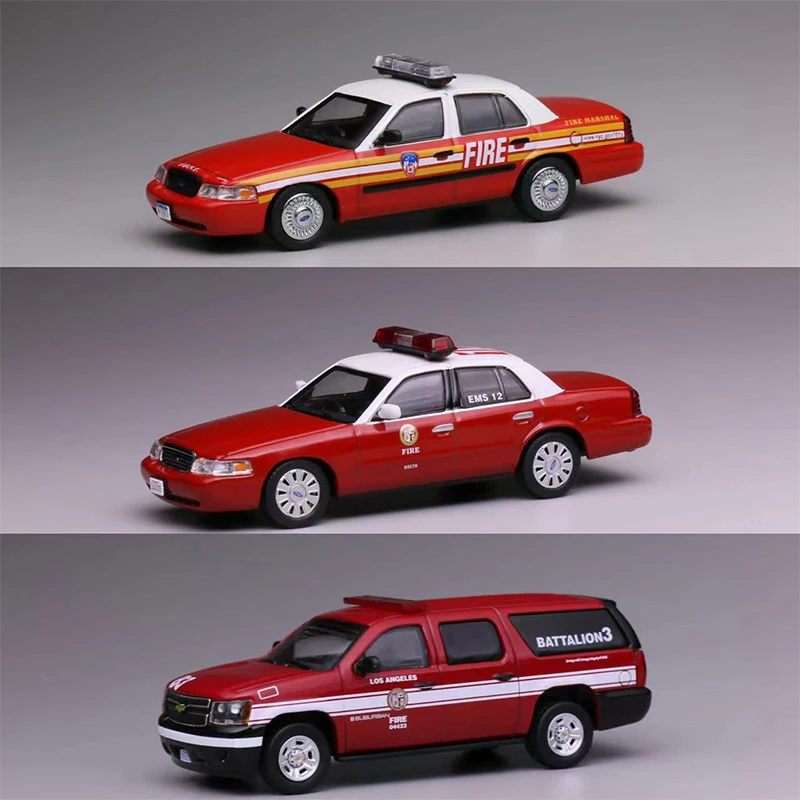 

596 масштаб 1:64 пожарная машина Лос-Анджелес пригородный CV Нью-Йорк огонь Виктории моделирование сплава модель автомобиля дисплей коллекционный подарок