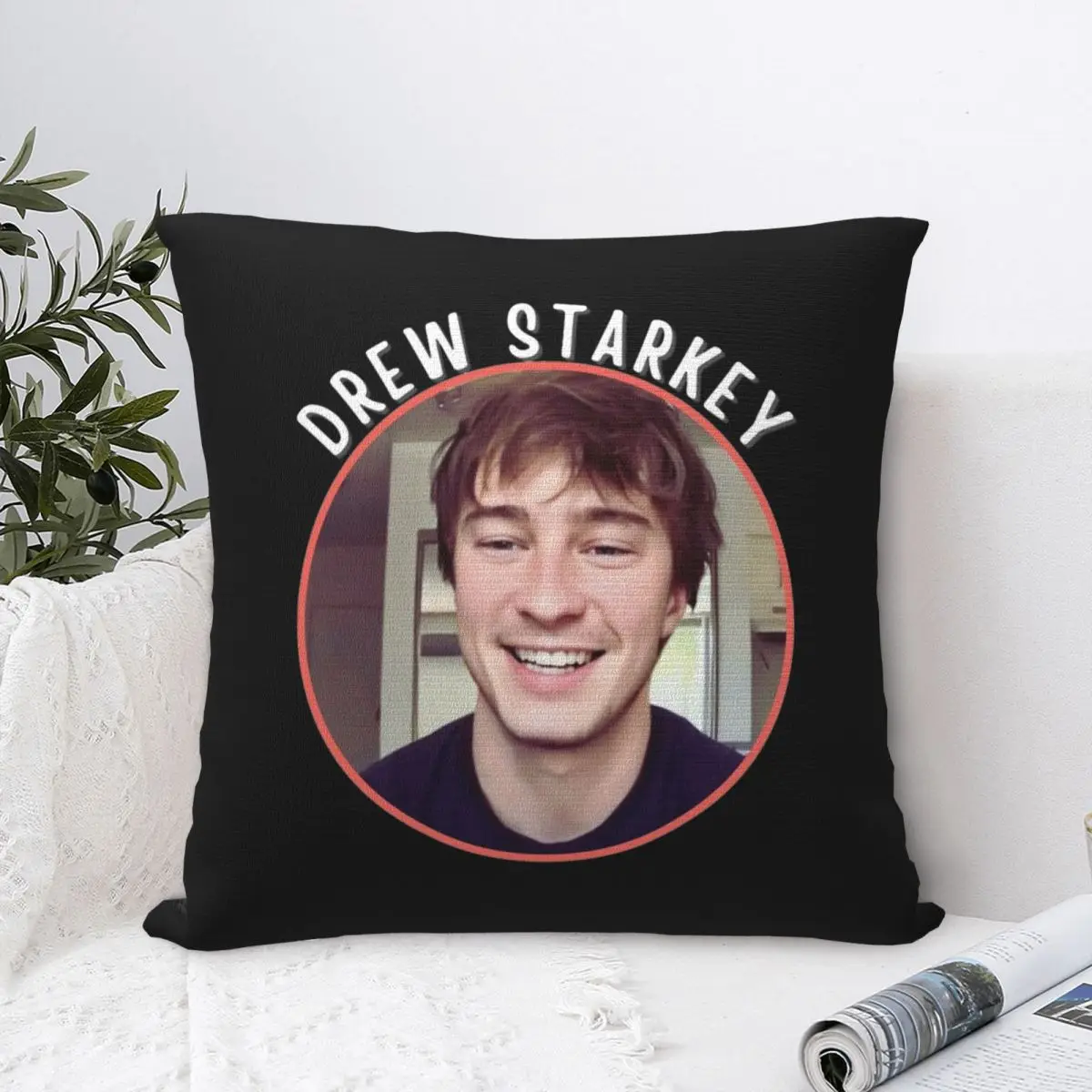 Drew Starkey Pillowcases Polyester Home Cushion Cover Funny Pillow Cover 45*45