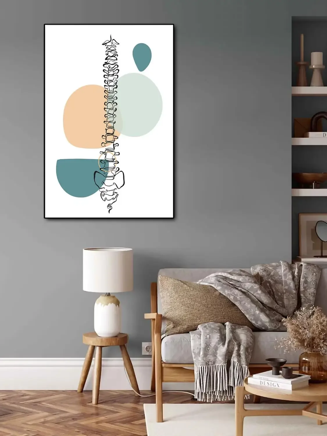 Abstract Medical Anatomy Heart Teeth Skeleton Wall Art Painting Nordic Canvas Posters And Prints Wall Pictures For Clinic Decor