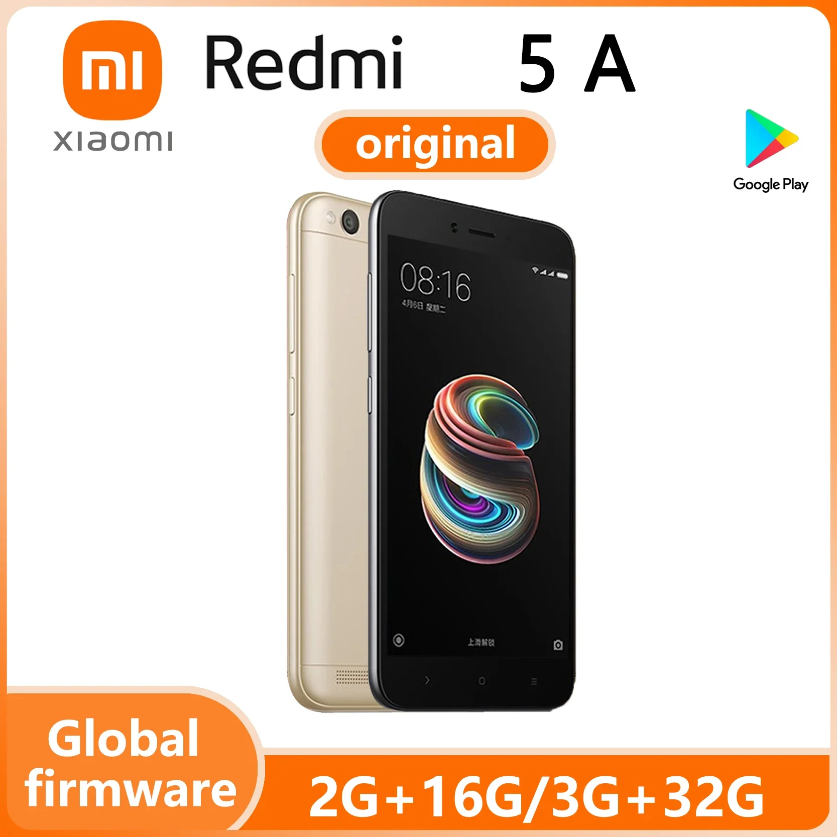 الإصدار العالمي للهاتف الذكي Xiaomi Redmi 5A Snapdragon 425 Android MSM8917 هاتف مستعمل