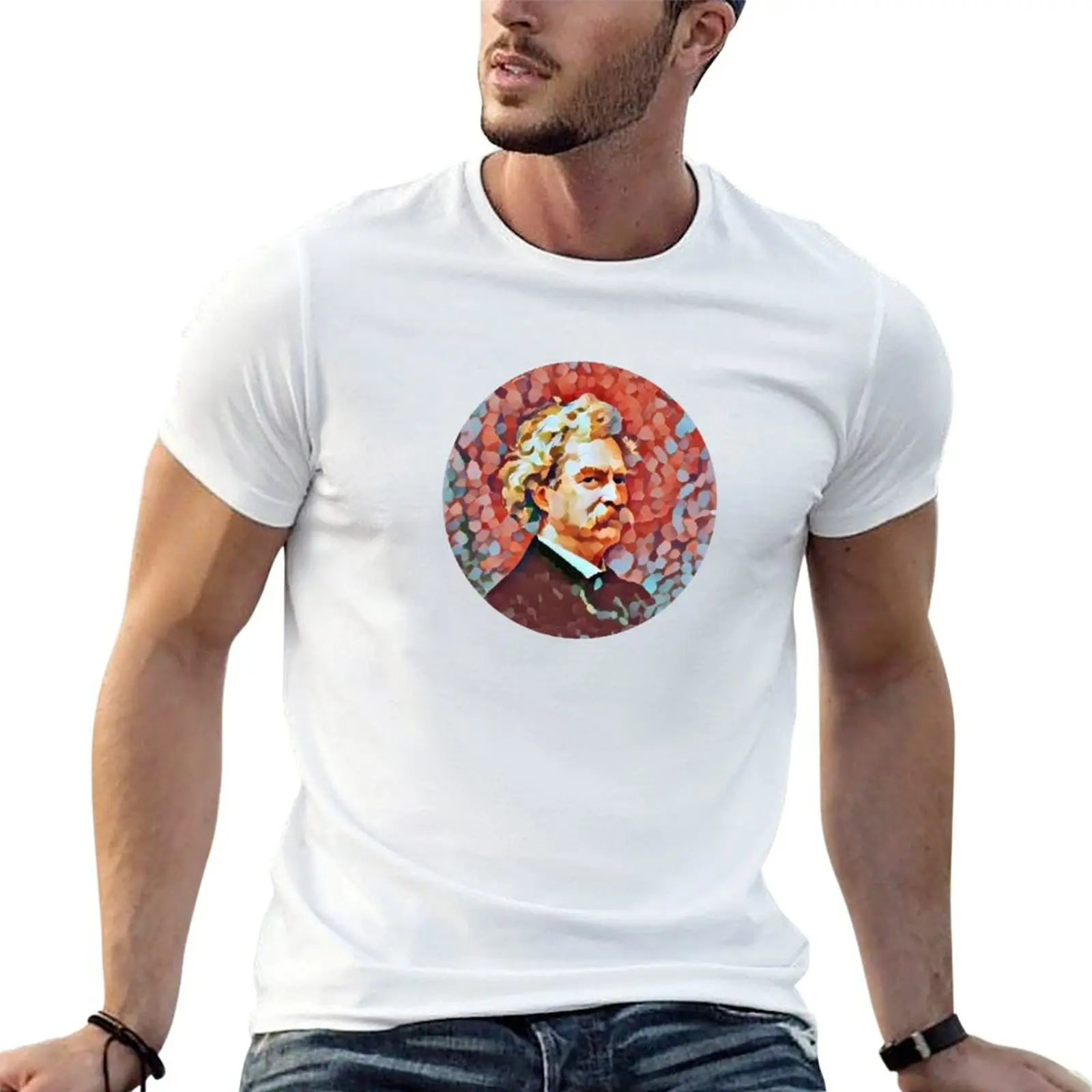 Mark Twain T-Shirt Plus Size Simple Casual Top