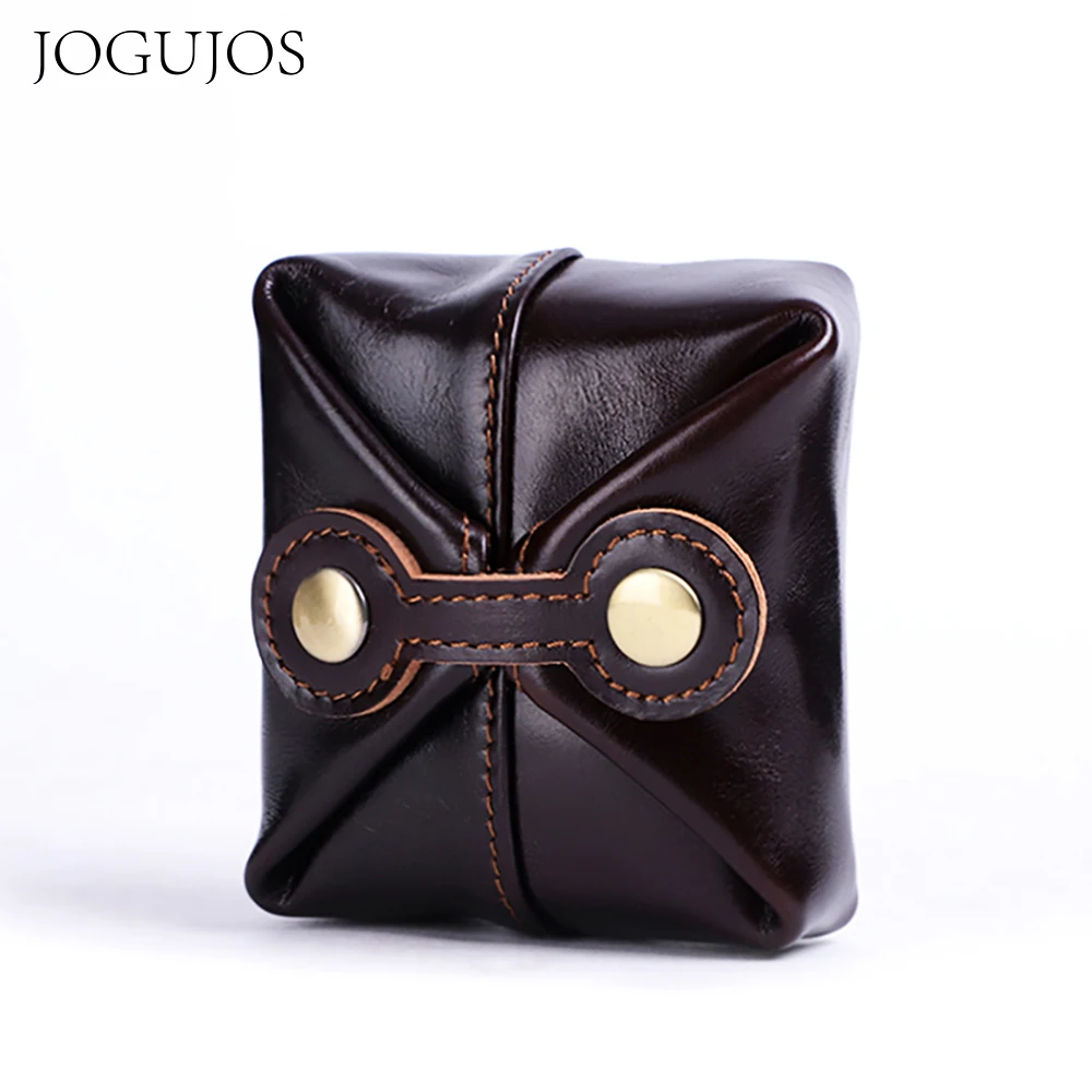 

JOGUJOS Genuine Leather Men Women Coin Purses Coin Pouch Wallet Cow Leather Change Purse Small Coin Bag Money Soft Pocket Wallet