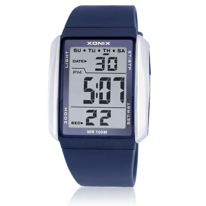 XONIX Large Digital Luminous Student Couple Watch Men's Waterproof LED Multifunctional Outdoor Sports Electronic Watch Women's