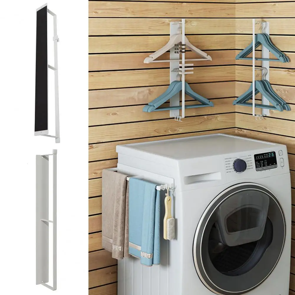 Space-saving Hanger Magnetic Suction Washing Machine Side Hanger Balcony Wall Storage Hook for Drying Shelf Slip-proof Hanger