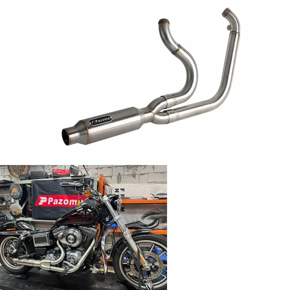 

Популярный горячий глушитель выхлопной системы мотоцикла 2 в 1 для Harley Dyna Fat Bob Low Rider S Street Bob Wide Super Glide