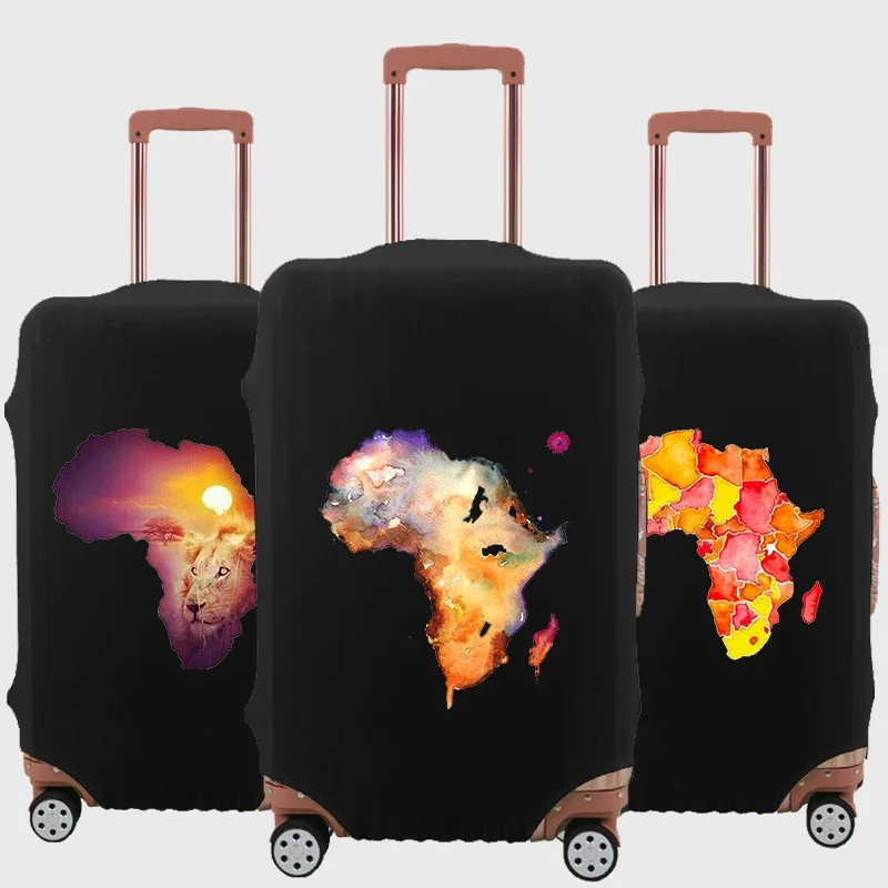 

Africa Map Luggage Cover Elastic Protective Cover Removeable Protective Cover Dust-proof Suitable for 18-32 Inch Travel Suitcase