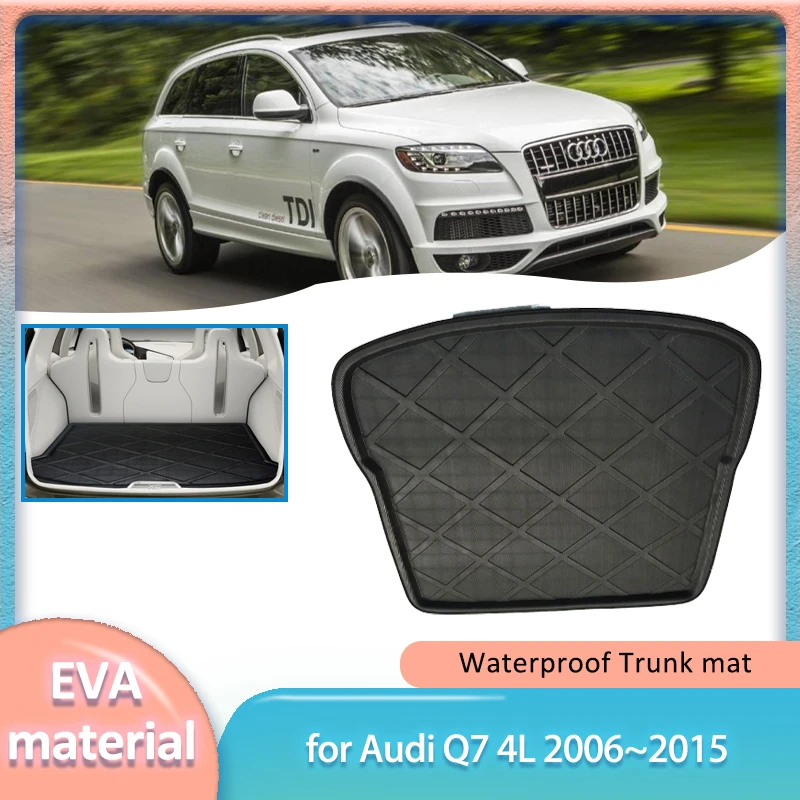 

Коврик в багажник автомобиля для Audi Q7 4L 2006 ~ 2015 2007 2008 2009, подкладка багажника, напольный багажник, ковер, водонепроницаемая крышка, часть аксессуаров