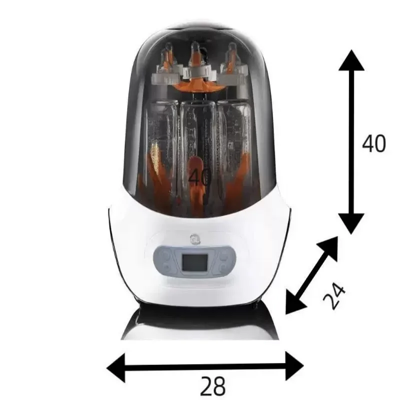 

Sterilizer for sterilizing and drying baby bottles for home use