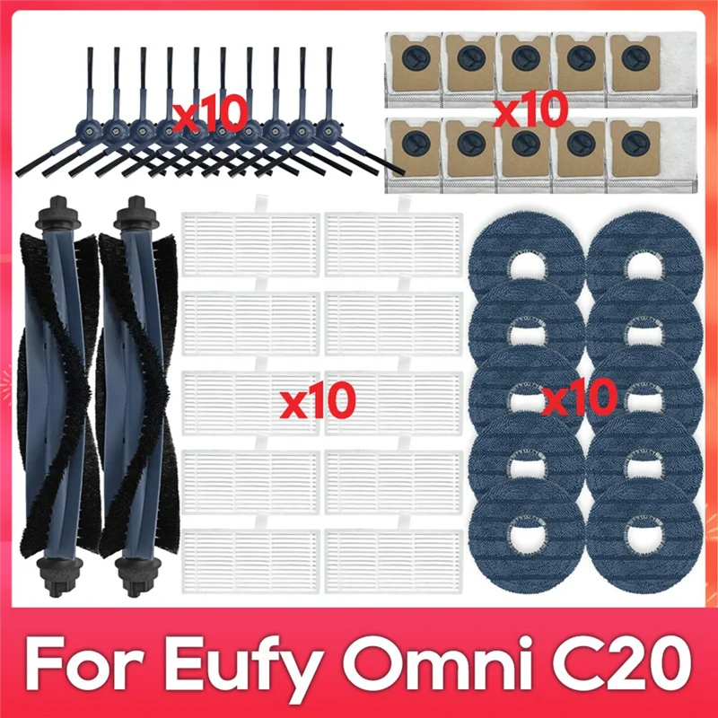 

A21I-для Eufy Omni C20 робот-пылесос основная боковая щетка фильтр швабра тканевый мешок для пыли запасные части аксессуары A