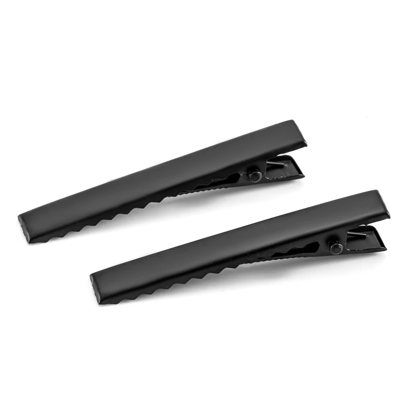 مشابك شعر من التمساح لصنع المجوهرات بنفسك ، ذهب KC ، روديوم ، لون أسود ، قاعدة دبوس شعر فارغة ، مواد إكسسوارات شعر ، V157 ، 10