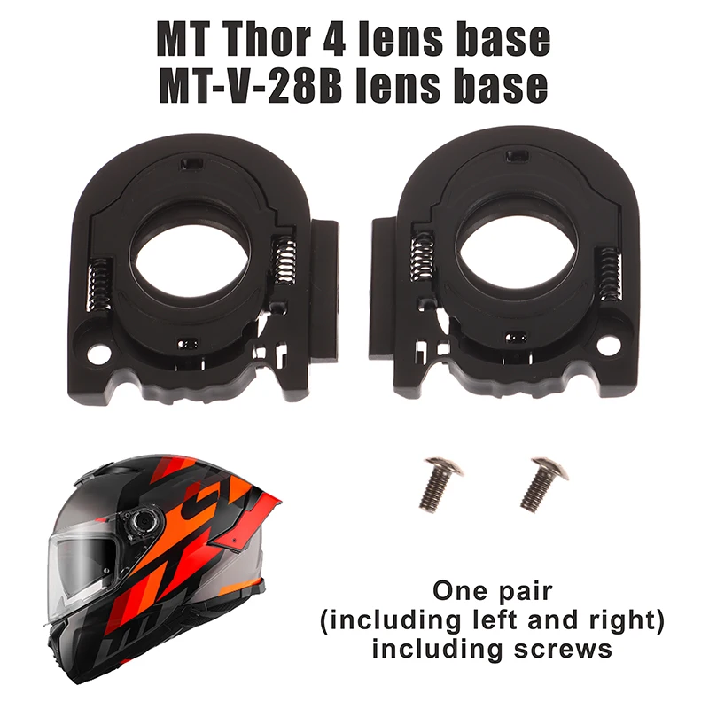 1Pair Helmet Visor Shield Base Professional Easy To Install Replacement For MT Thunder 4 Mt-v-28B Sunshade Len With Screws