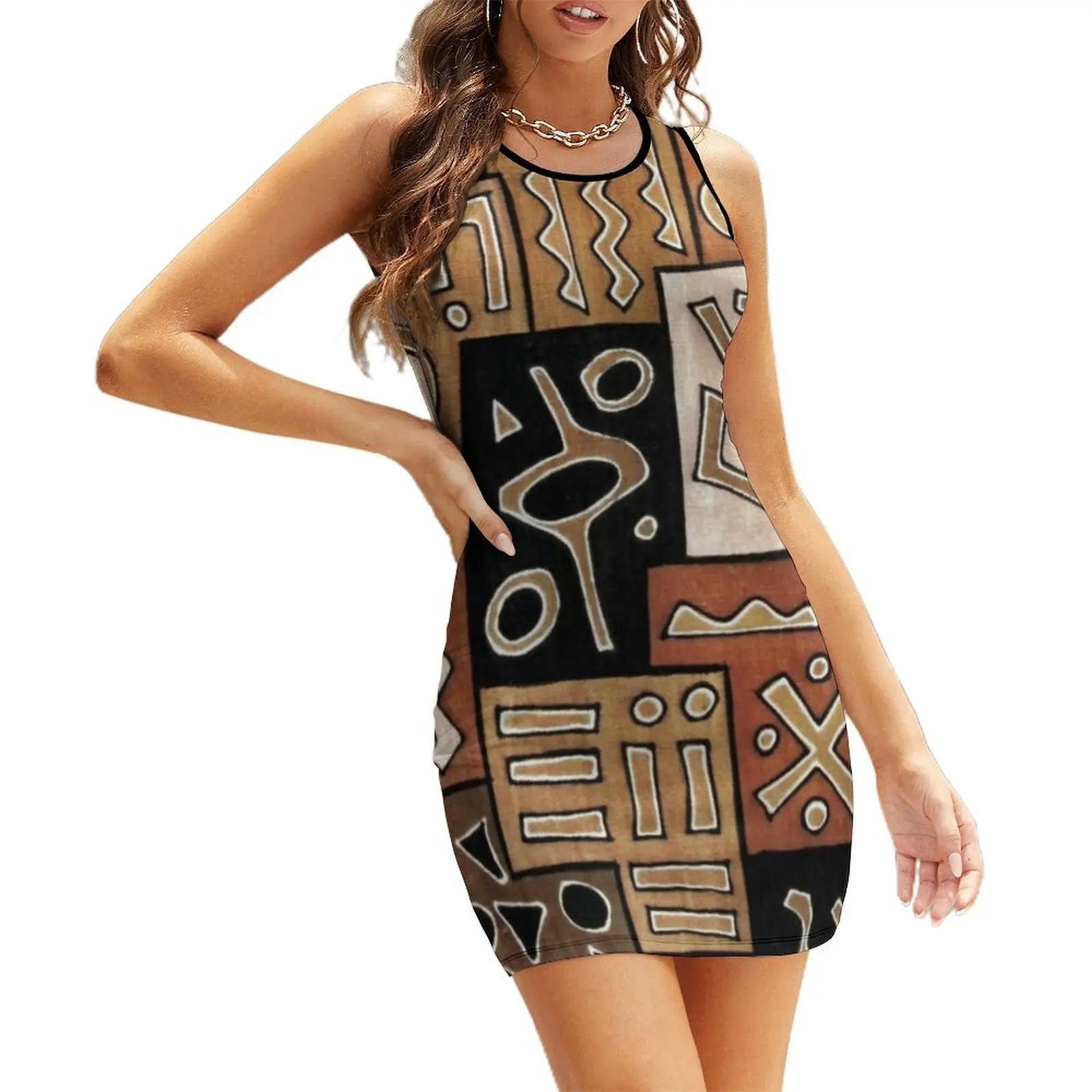

African ethnic print Sleeveless Sundress dresses for woman summer clothes for women summer women's dress 2025