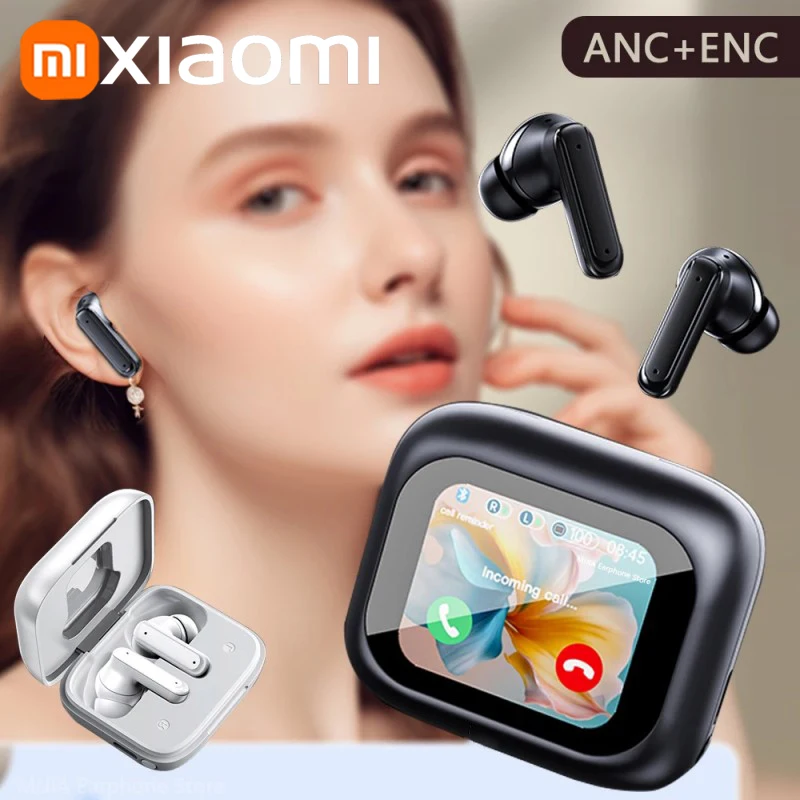 Xiaomi Full In Touch Screen Headphone ANC LX10 Bluetooth5.4 Noise Cancelling Earphone Wireless InEar ENC Earbuds With Mic New