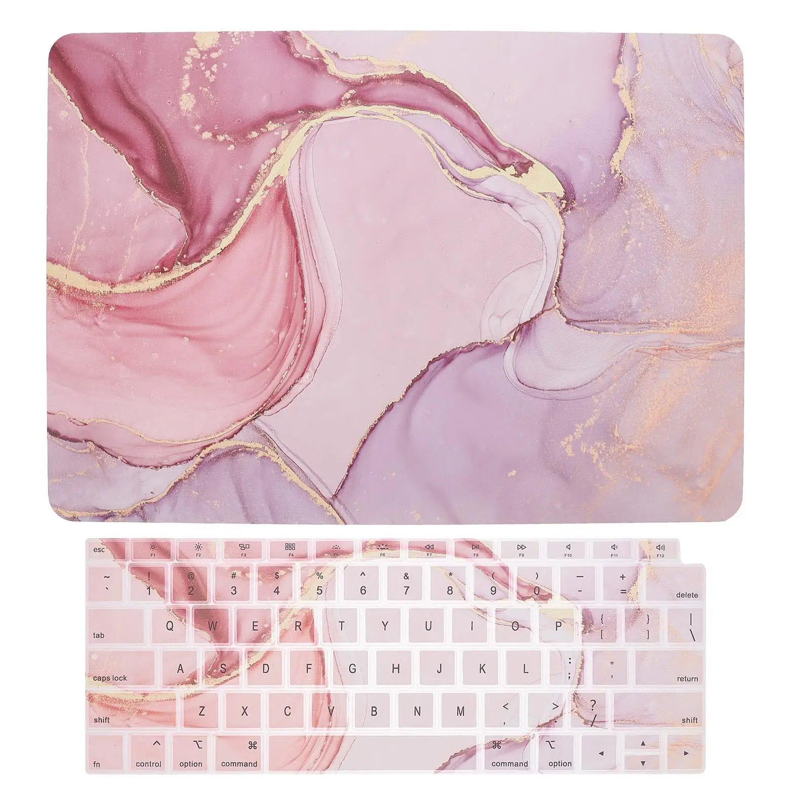 

2Pcs Marble Shell Notebook Laptop Case Computer Case Protector Plastic Laptop Protector Computer Cover