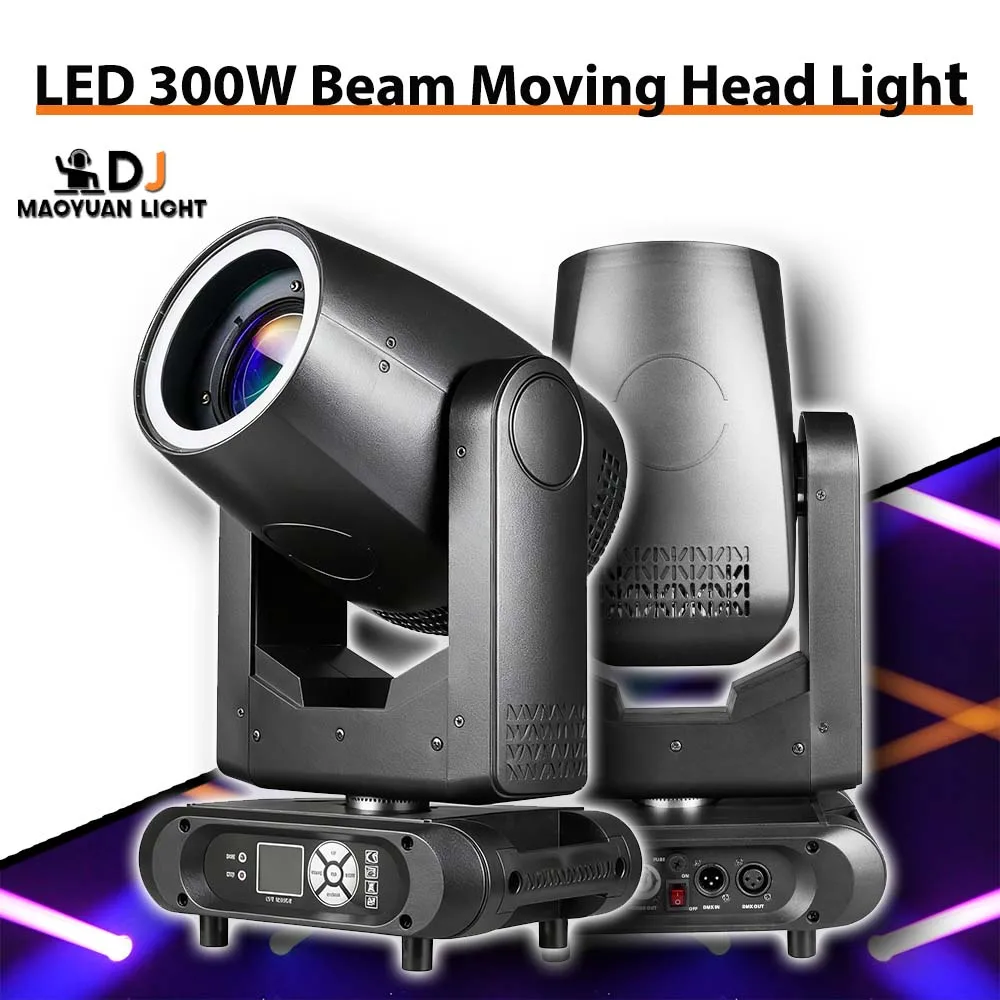 

New 300W LED Beam Moving Head Light With Ring Rainbow Frost Focus Effect Stage Light DMX512 For DJ Disco Wedding Concert Bar