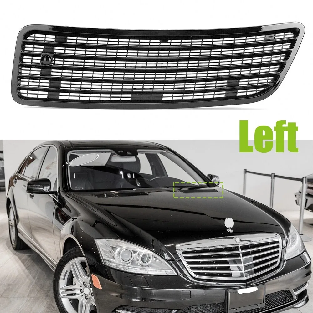2218800305 2218800205 For Benz Hood Left Right Ventilation Mesh Grille Cover Paintable W251 R350 W221 S300 S320 S350 S400