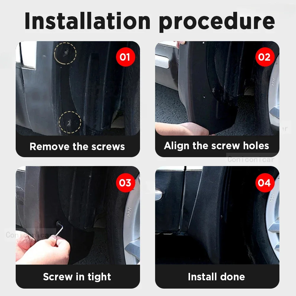 For GEELY NEW COOLRAY 2023 2024 Mud Flaps Splash Guard Mudguards MudFlaps Front Rear Fender Auto Styling Car Accessories
