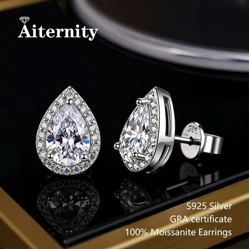 0,5-2ct Radiant-Schliff Moissanit-Ohrringe 3EX D VVS1 Zertifiziert S925 Silber Damen-Party-Schmuck Geschenk mit GRA-Zertifikat – Detail 4