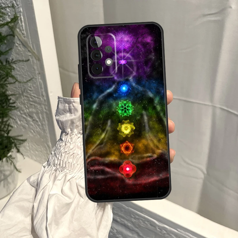 ماندالا شقرا اليوغا حقيبة لهاتف سامسونج جالاكسي A15 A35 A55 A54 A34 A14 A13 A23 A33 A53 A52 A32 A12 A56 A36 A16 A17