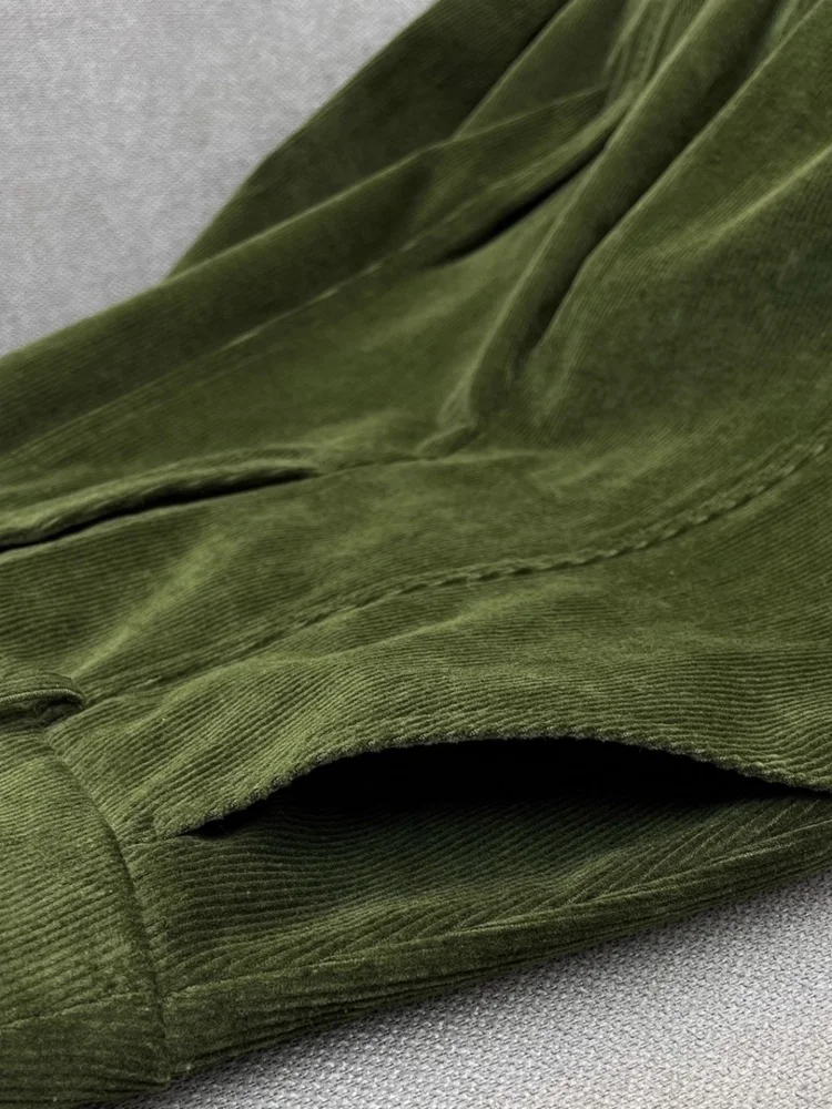 Pantaloni a gamba dritta da donna Pantaloni a gamba larga Thiened Fce Vita alta Chiusura con cerniera Colore Pendolarismo Sle Versione coreana