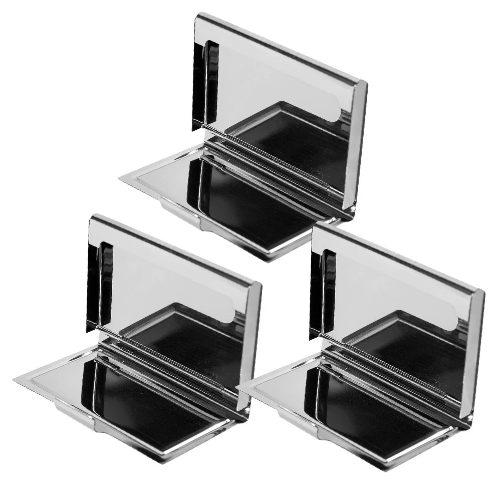 

3Pcs Stainless Steel Business Card Holder Elegant Minimalist Design Large Capacity Pocket Organizer for Networking Events