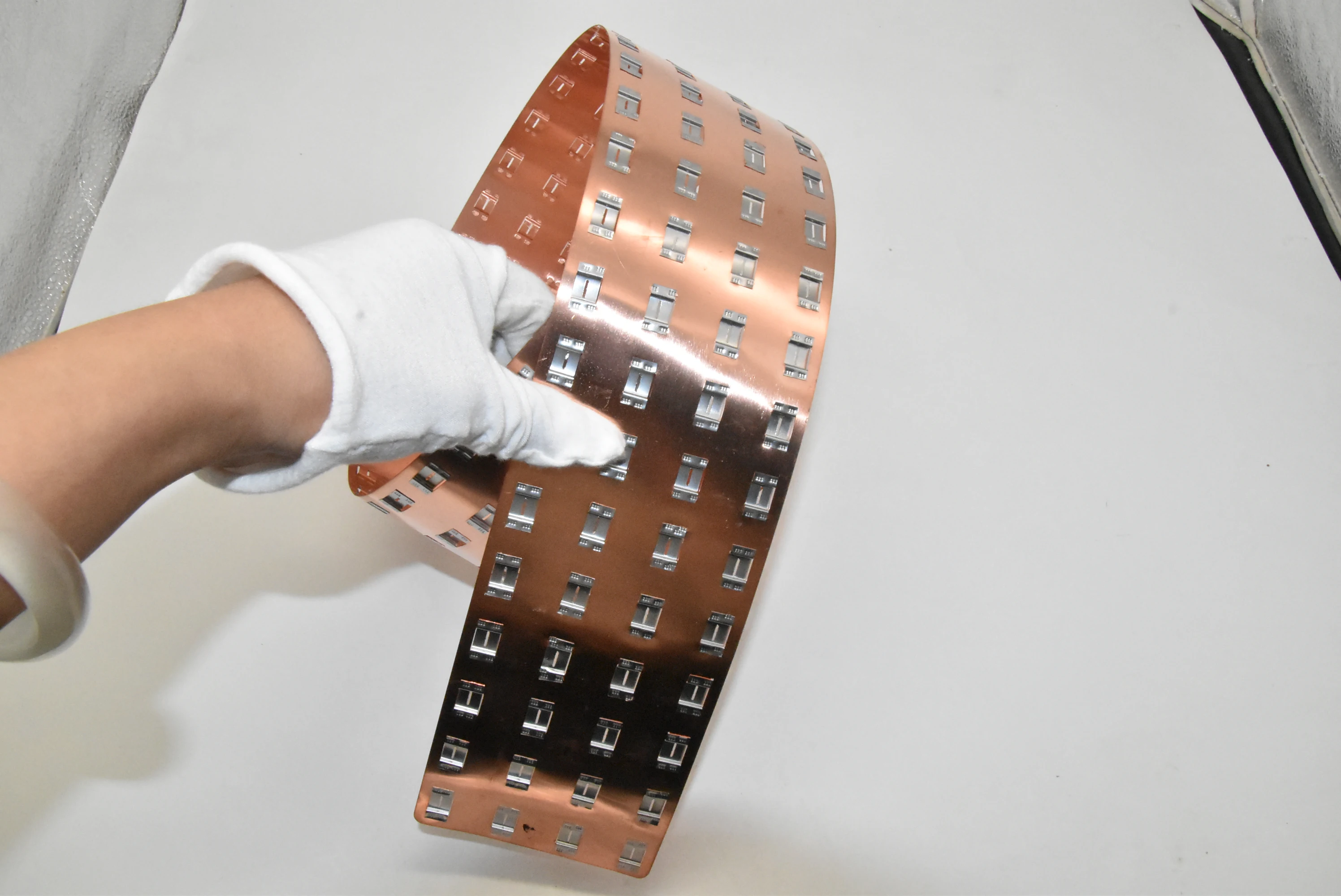 18650 Copper sheet Drone Battery Connector Copper Busbar, High Amperage Low Resistance, Cell Center Distance 19.5mm