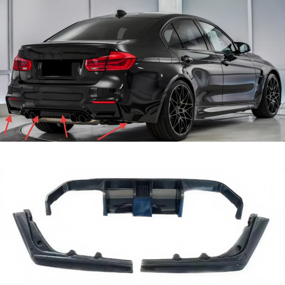 

Для BMW 3 серии F30 F35 M3 2012-2019 задняя губа нижний бампер спойлер декоративная панель