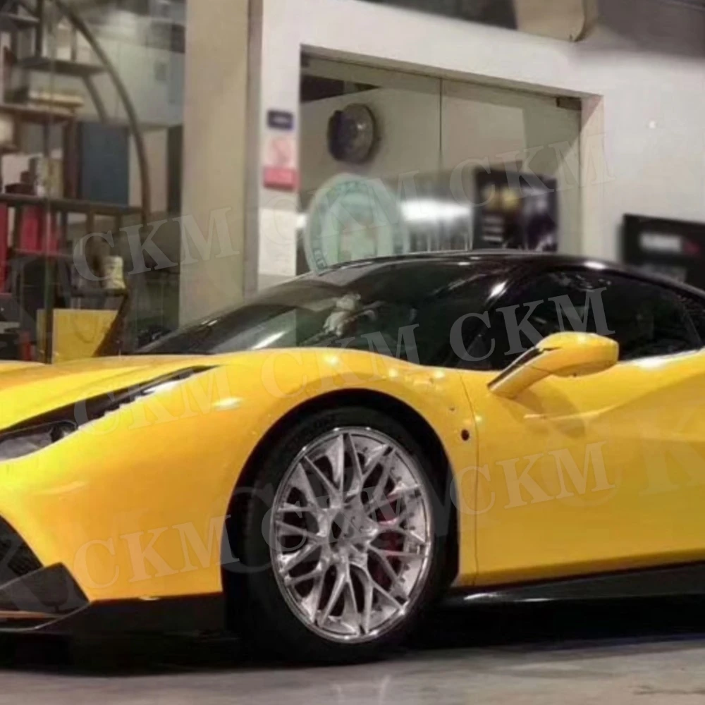 

Dry Carbon Fiber Front Bumper Lip Splitters Winglet Spoiler Case Car Styling Auto For Ferrari 488 GTB 2015-2018