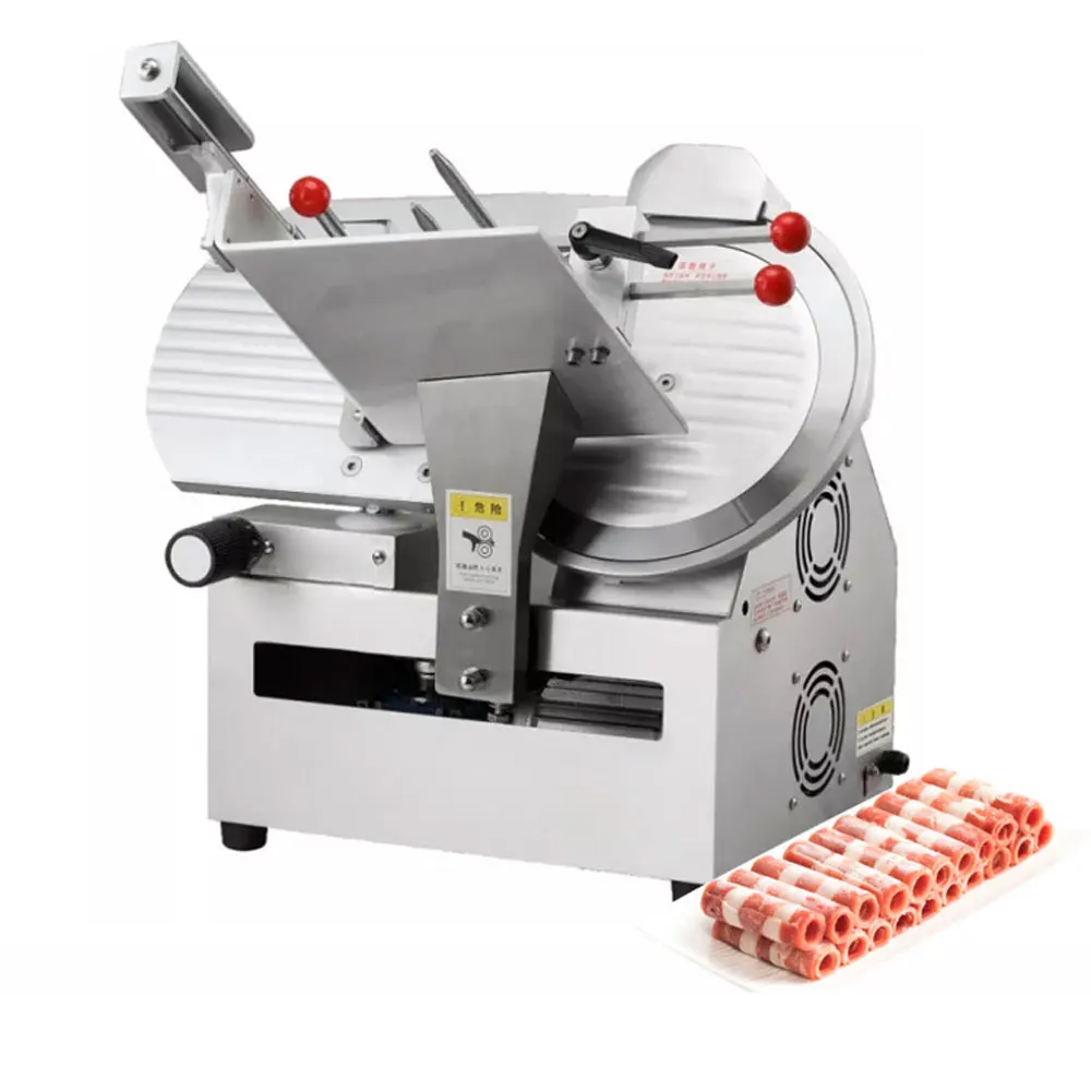 Fatiador semiautomático de mesa, 10 polegadas, comercial, panela quente, plaina de carne cozida, fatiador de carne, ovelha