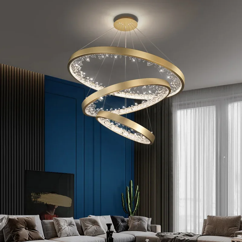 Plafonnier LED en Clip au Design Moderne et Luxueux, Luminaire Décoratif d'Nik, Idéal pour un Salon, une Salle à Manger, une Villa ou des Escaliers