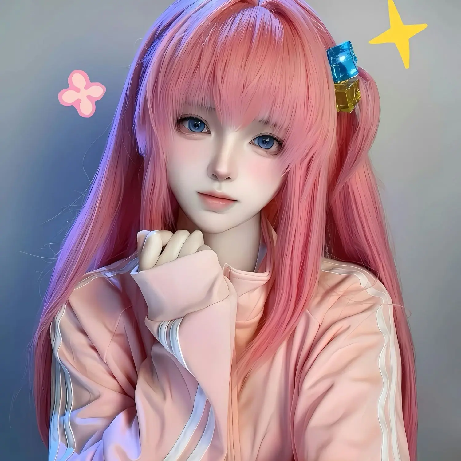 Bocchi The Rock! Peruka Hitori Gotou Bocchi-chan Cosplay Różowa Pełna Peruka z Czepeczkiem Kostium Anime Włosy Kostium dla Dziewcząt