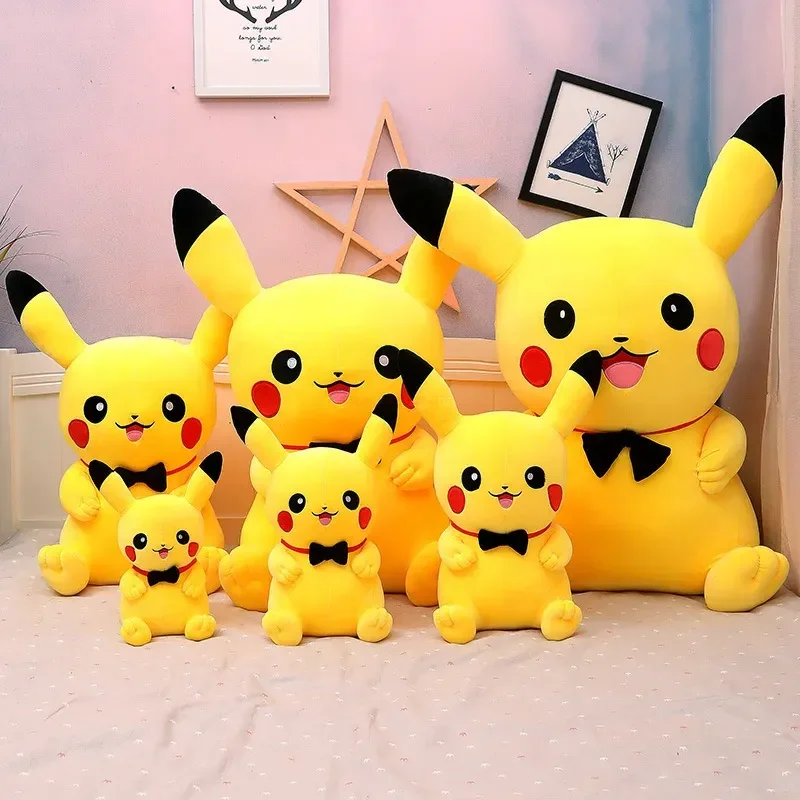 Pokemon Anime figure Pikachu Kawaii Peluche bambola Peluche molto carino Pikachu Peluche decorazione della stanza bambini regali di compleanno di