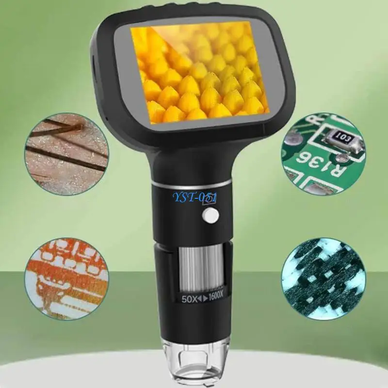 

E15A Lightweight Easy Carry Microscope with Screen & 1600X Enlarge for Outdoor Use