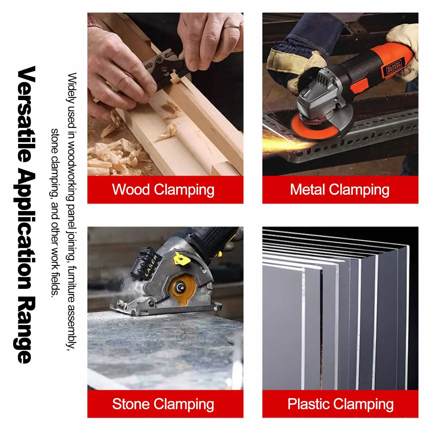 1 قطعة F المشبك الإفراج السريع – مشبك معدني/خشب من الدرجة الصناعية – أداة يدوية عالية القوة للأعمال الخشبية والأعمال المعدنية