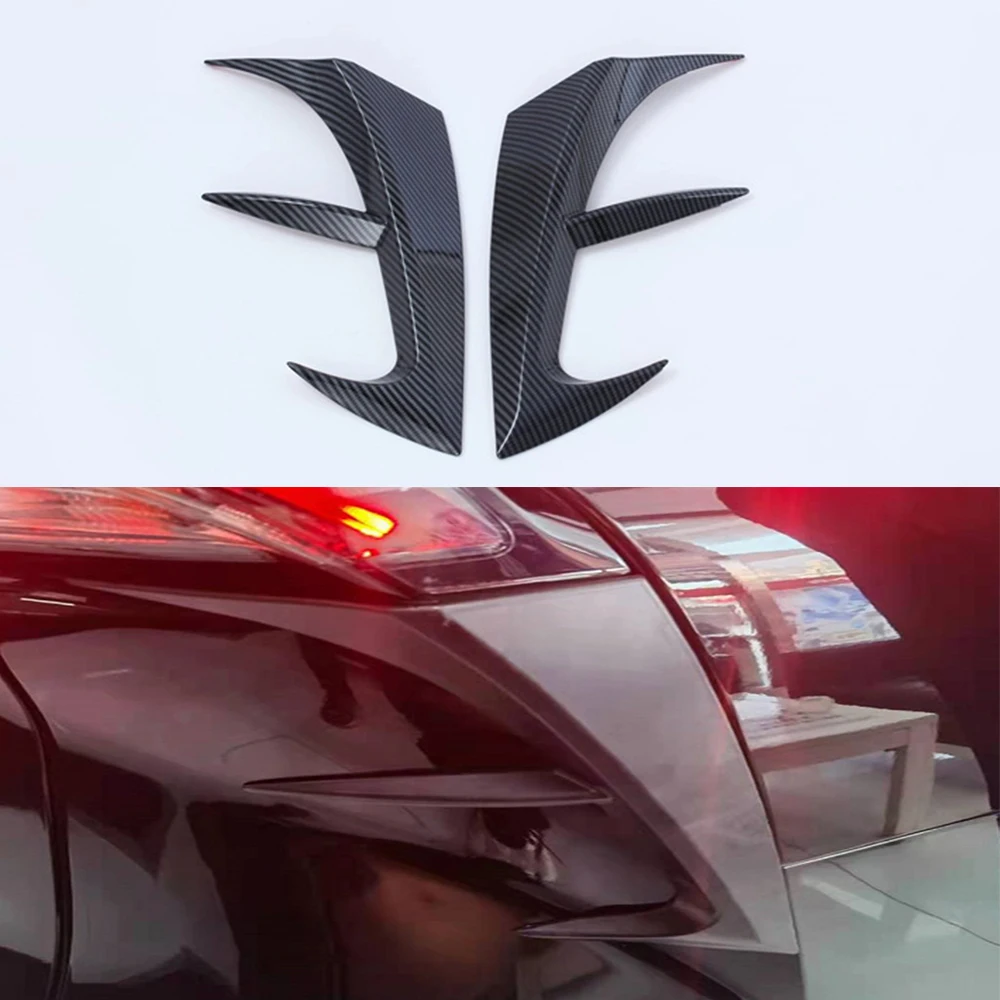 

YAQUICKA For Toyota Sienna 2022 Car Rear Fog Light Lamp Down Decoration Strips Trim Styling Exterior Auto Molding Accessories 2p