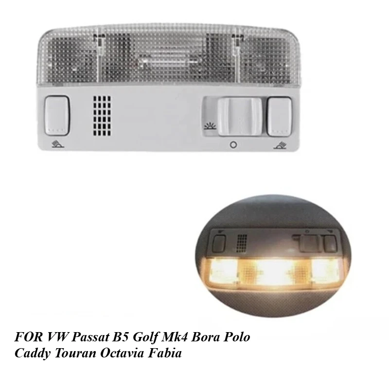 

Interior Reading Light Dome Lamp FOR VW Passat B5 Golf Mk4 Bora Polo Caddy Touran Octavia Fabia 1Td947105 3B0947105C 3B0 947