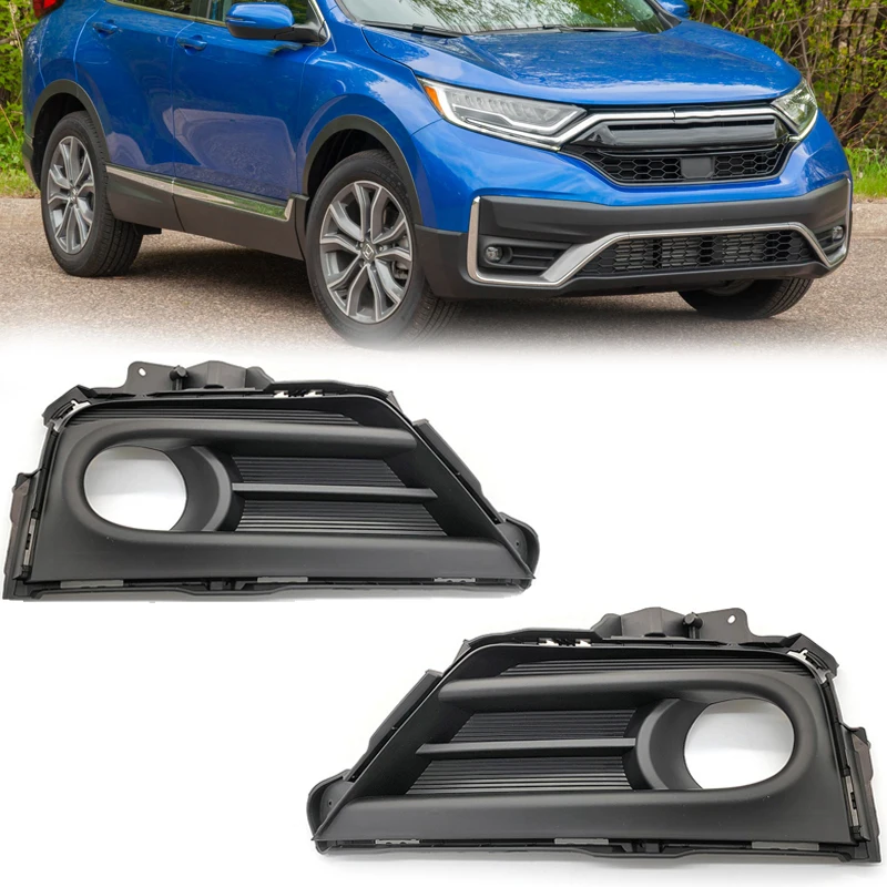 

Для Honda CRV 2020 2021 2022 Автомобильная передняя противотуманная фара, крышка бампера, черные противотуманные фары, решетки, декоративная рамка, подходит для 71106-TLZ-H51