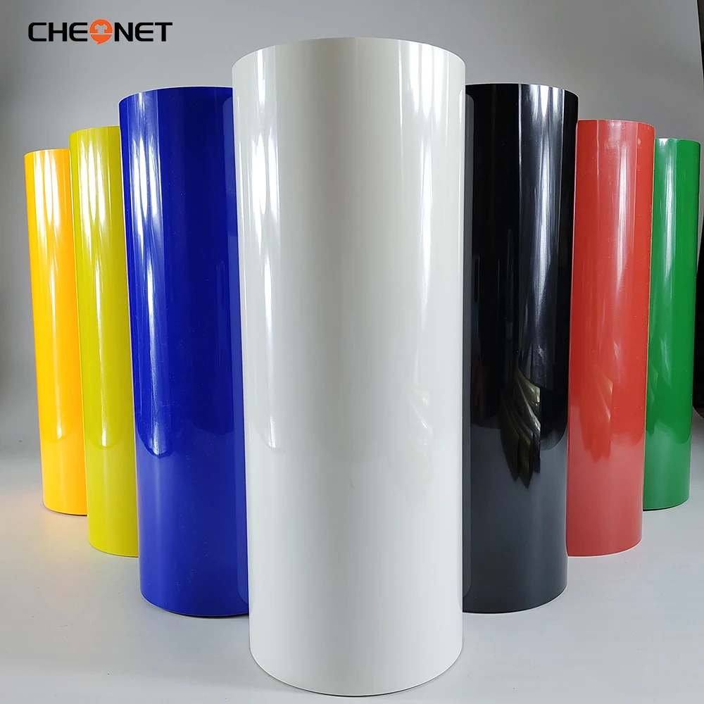CHEONET HTV ---12"x40"/30.5cmx100cm ECO PU Heat Transfer Vinyl With Sticky Back T-shirt Iron On HTV Film Pattern Press DIY Craft