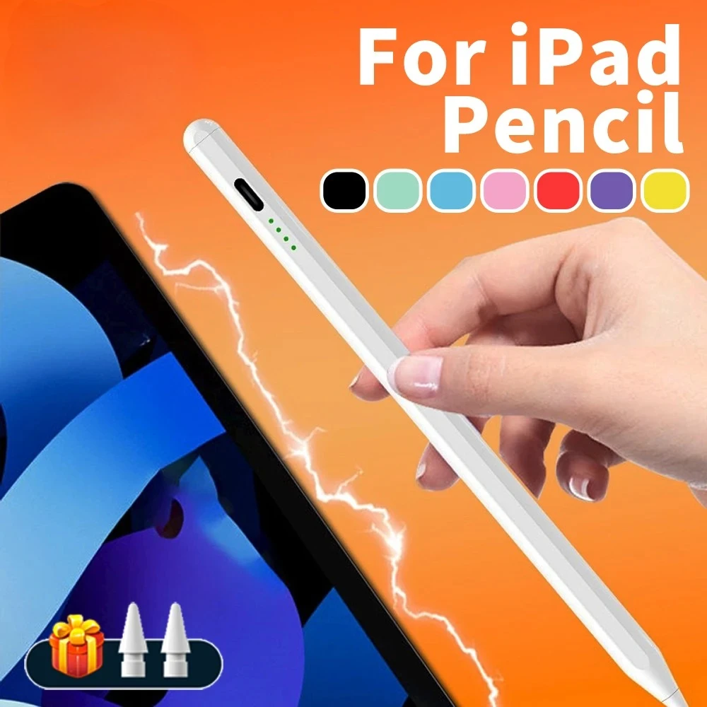 Magnetic Stylus For Apple Pencils Palm Rejection 2025 iPad 7/8/9/10th Gen Pro 11 12.9 Mini 5 6 Air 3/4/5 Touch Pen Fast Charging