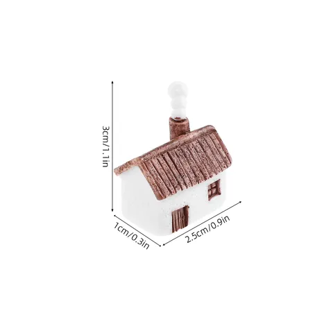 Миниатюрные домики из смолы iBaseToy, набор из 8 штук