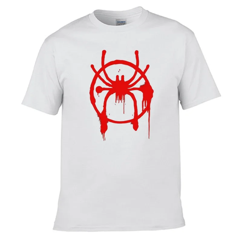 Letnie męska koszulka z pająkiem z krótkim rękawem sportowe bohater kreskówki koszulki Oversized Streetwear Casual T shirty markowe ubrania męskie