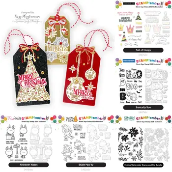 Stamptember Exkluzivní třpytivá vánoční razítka 2025 NOVINKA Vyřezávací šablony Scrapbook Dekorace Deník Šablona Ražba 10 nejlepší prodej razítka a matrice - №8