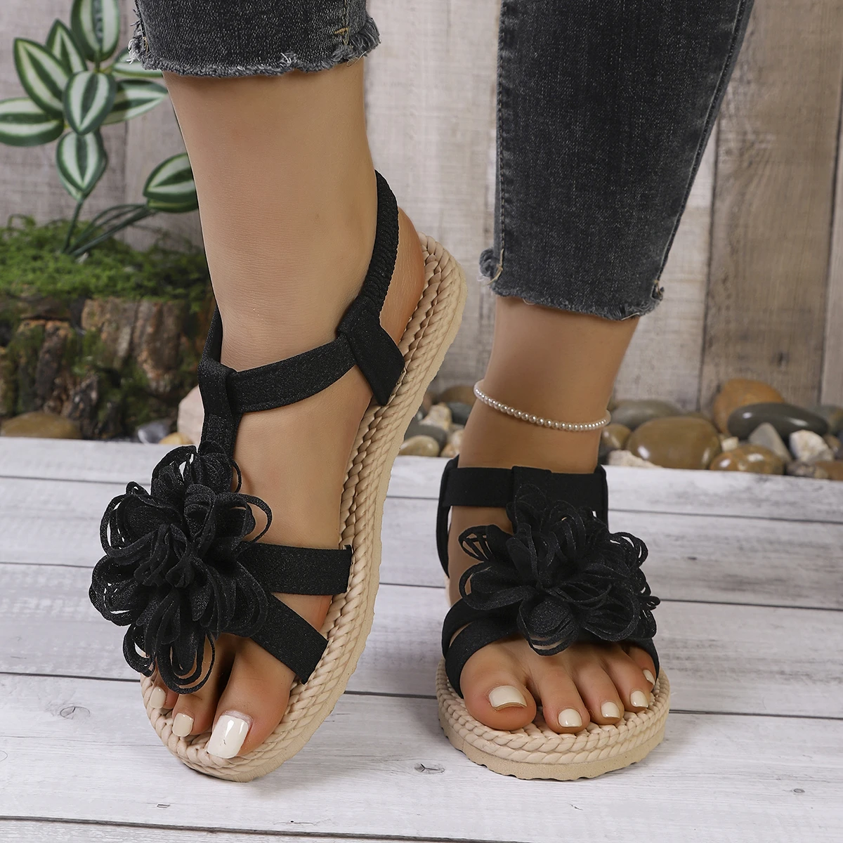 Summer sexy Leisure Sandals for Women 2026 New Soft Sole Light Weight Flat Shoes Female Daily Walking Sandals Street Footwear