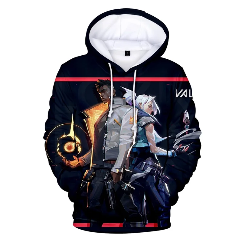 Hot Game Valorant Graphic Hoodies for Men 3D Printed Casual Large Size Pullovers Sweatshirt Men Women's Hoodie Sudaderas