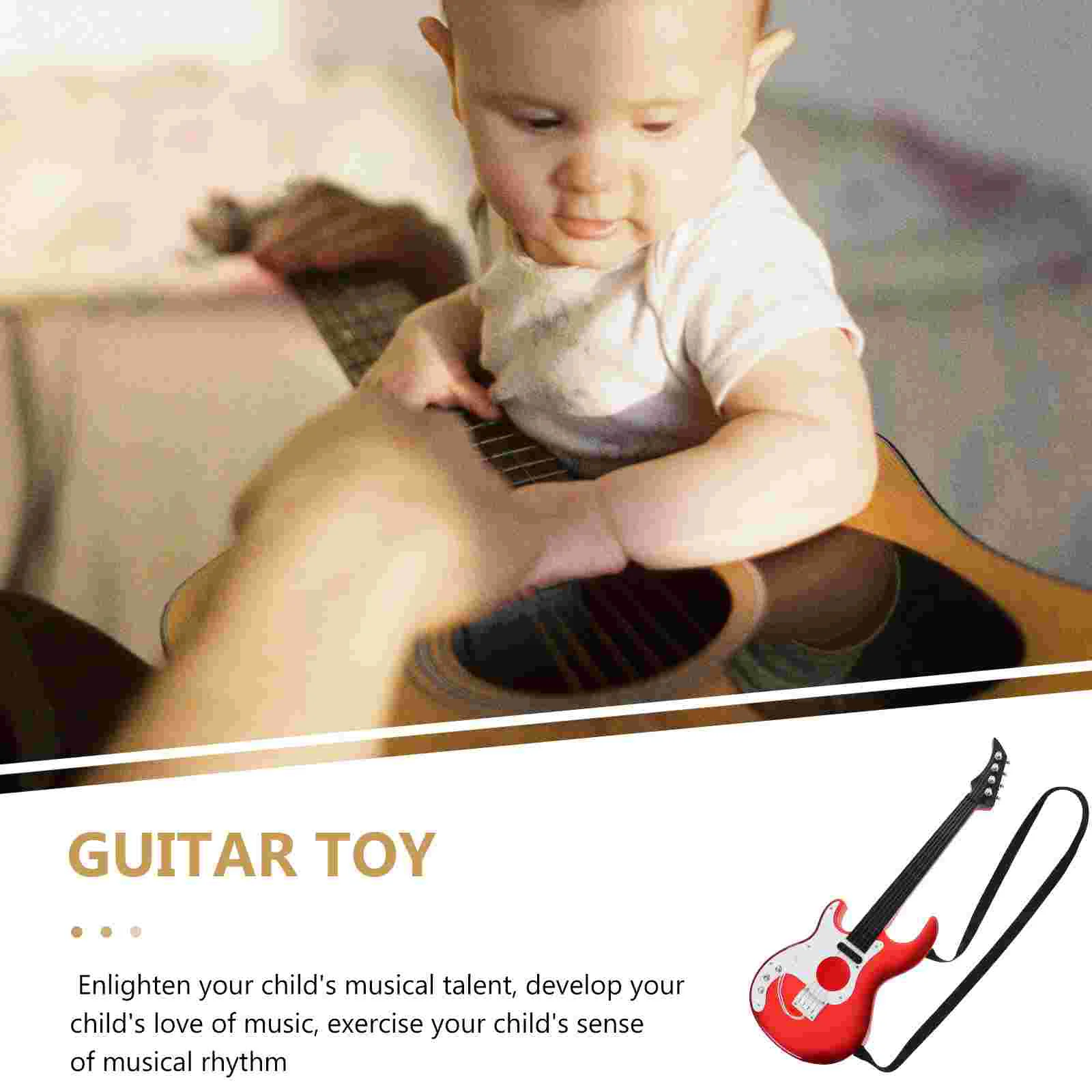 Pratica giocattolo per chitarra per bambini Strumenti musicali per bambini elettrici per principianti Giocattoli per basso in ABS Ragazza in età prescolare