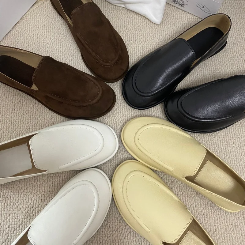 

Custom Imported Calfskin Slip-on Loafers Woman Shoes