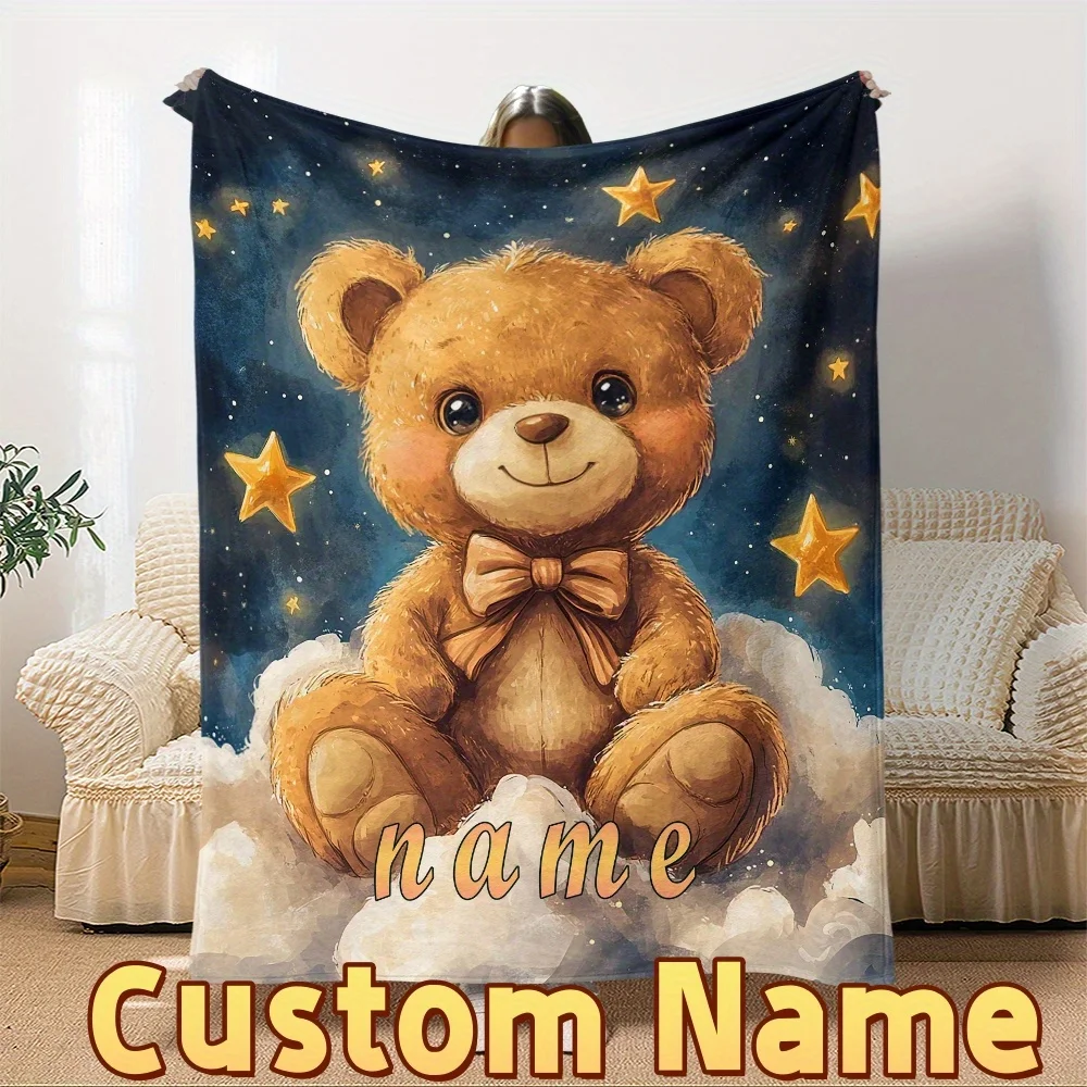 

Милый мишка в виде пушистого одеяла, мягкий и удобный, легко чистится, подходит для диванов, кроватей, путешествий.